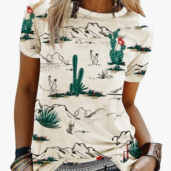 Cactus Graphic T shirt Women Sz small. NWOT - Picture 6 of 6